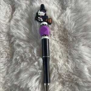 Cute Hello Kitty Witch Pen with Purple and Black Accents